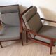 Paire de fauteuils scandinaves en teck années 60