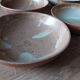 Lot de 6 assiettes creuses en grès rose