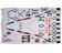 Tapis berbère coloré 225 x 160cm, rose, bleu et rouge