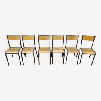 Set of 6 school chairs