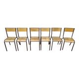 Set of 6 school chairs