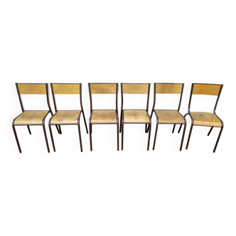 Set of 6 school chairs