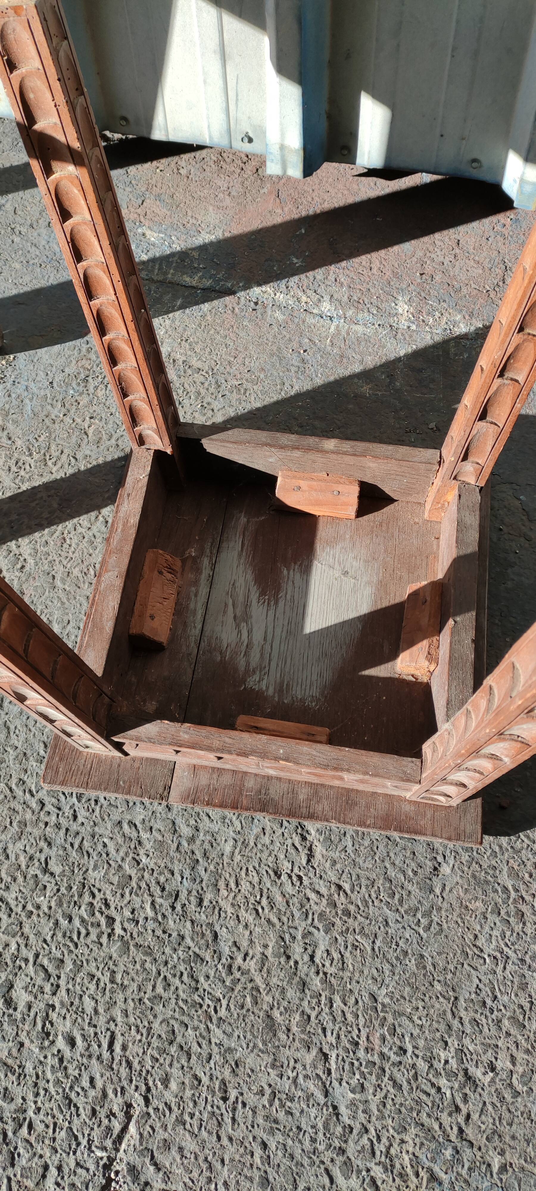 Pair of wooden stools