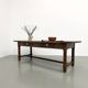 Authentic French farmhouse table from 1890 in solid oak with two drawers.