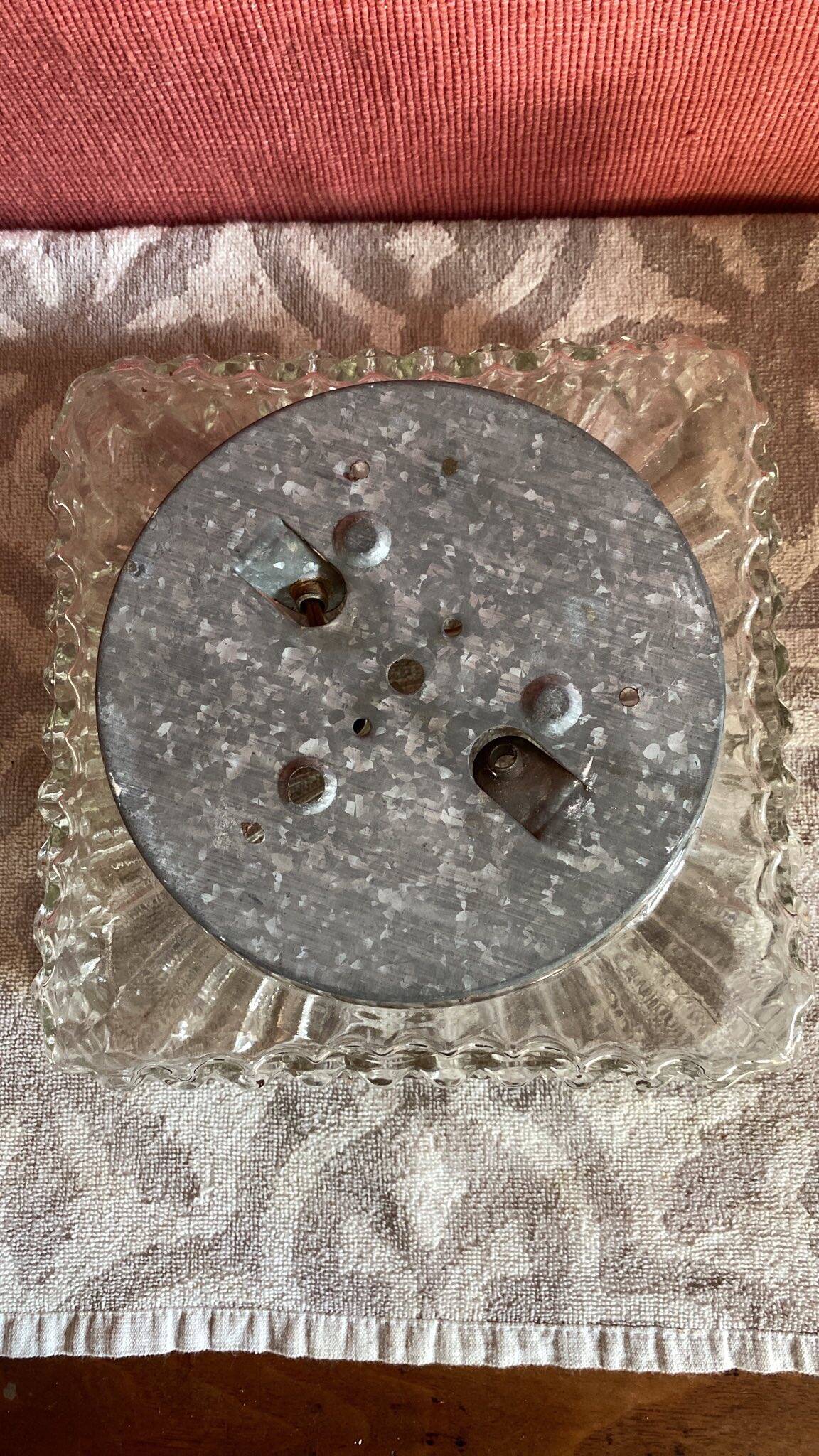 Molded glass ceiling light 1970s