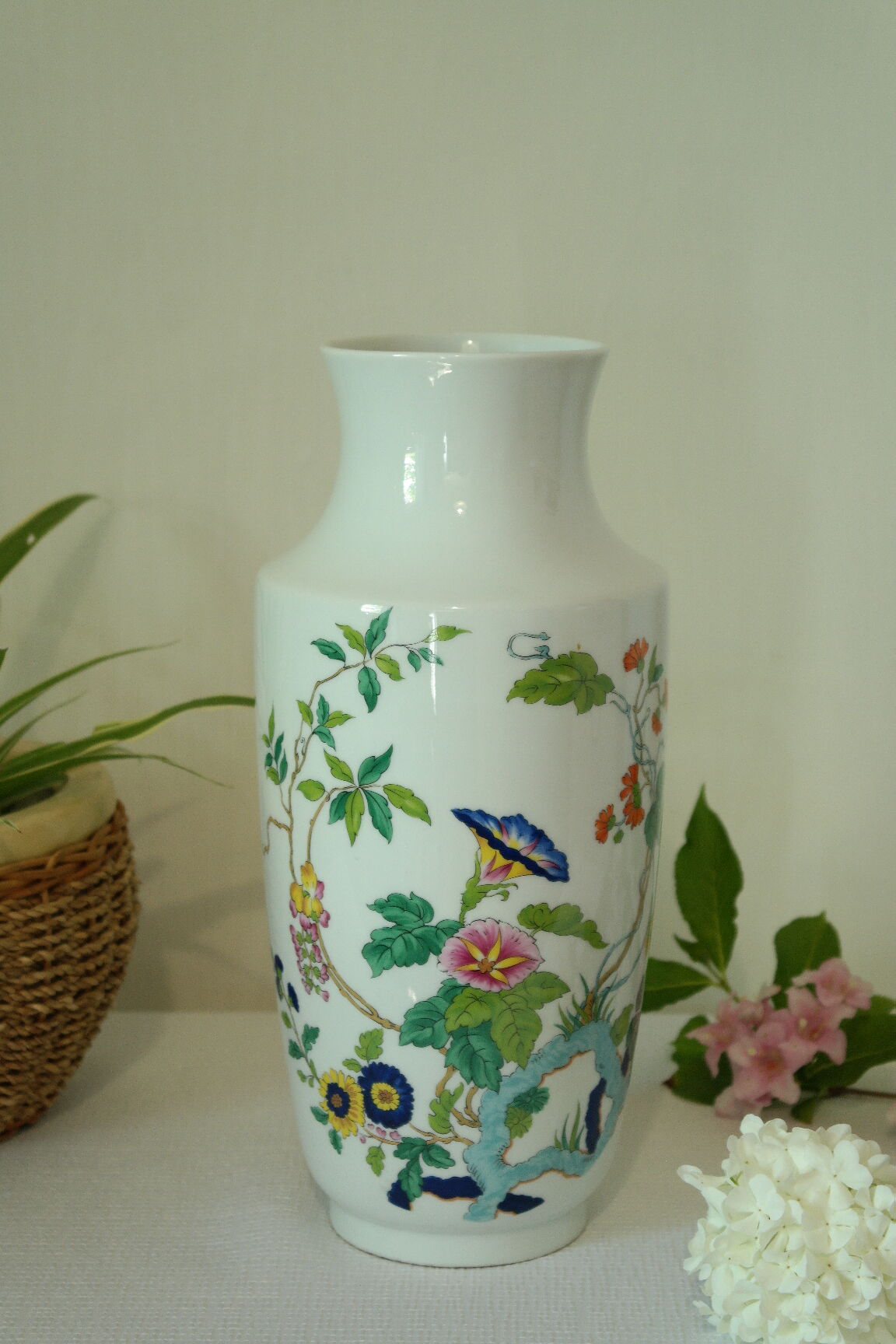 Art Deco baluster vase, Limoges porcelain, A. Lanternier.