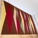 Tapis kilim en laine à motif géométrique abstrait, style années 1960
