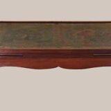 Chinese coffee table 1950 teak and painted parchment