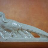 Art Deco pheasant in glazed earthenware by Louis Fontinelle - 1930s