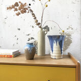 Blue and white enamel vase