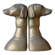 Vintage brass dog head bookends, brass greyhound animals, paperweight, library, office