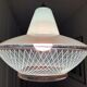 Striated glass suspension, modernist, from the 50s