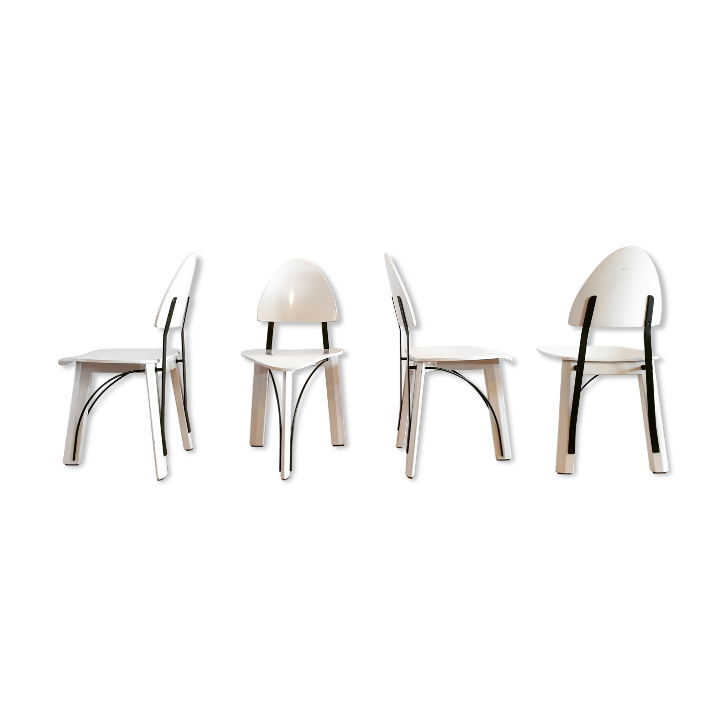 Ensemble de 4 chaises par Pozzi