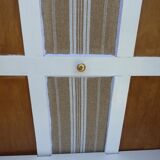 Entrance cabinet white cloakroom and wood linen upholstery fabric