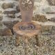 Vintage French Handcrafted Wooden Child's Stool with Added Back