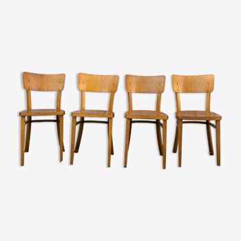 Suite of 4 chairs bistro Thonet