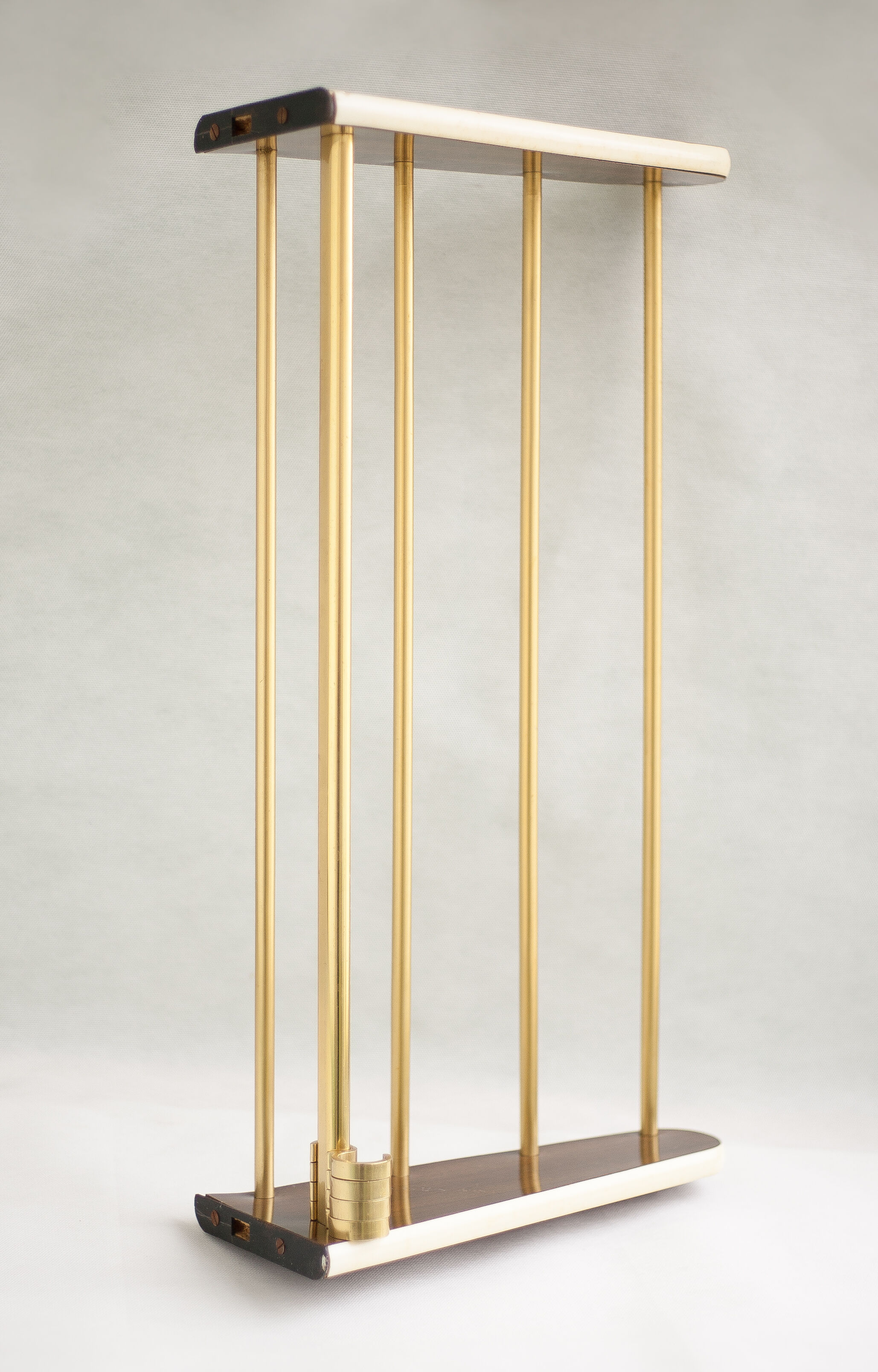 Formica and brass vintage coat rack