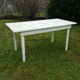 White wood loom table