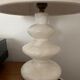 Vintage ecru marble lamp