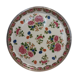 Limoges porcelain dish and solid silver strapping