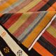 Tapis kilim vintage turc rayé multicolore à motifs géométriques, 190x320 cm