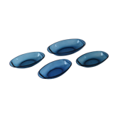 Set de 4 coupelles bleues type Vereco