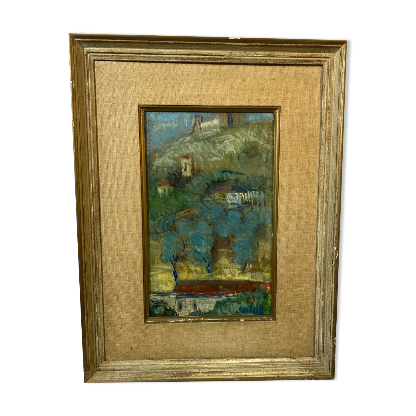 Mountain village, oil on canvas by Alexander Orloff (1899 – 1979)
