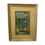 Huile sur toile d'Alexander Orloff (1899 – 1979), Village de montagne