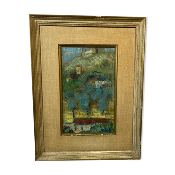 Mountain village, oil on canvas by Alexander Orloff (1899 – 1979)