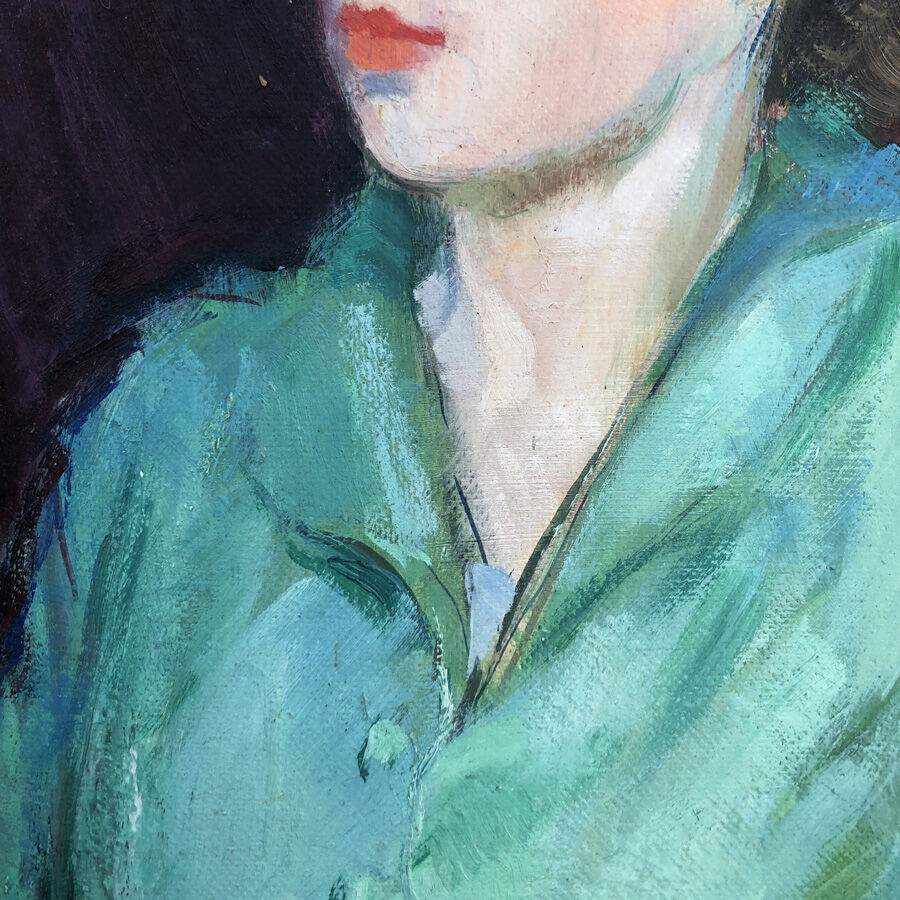 Portrait painting of woman 50's