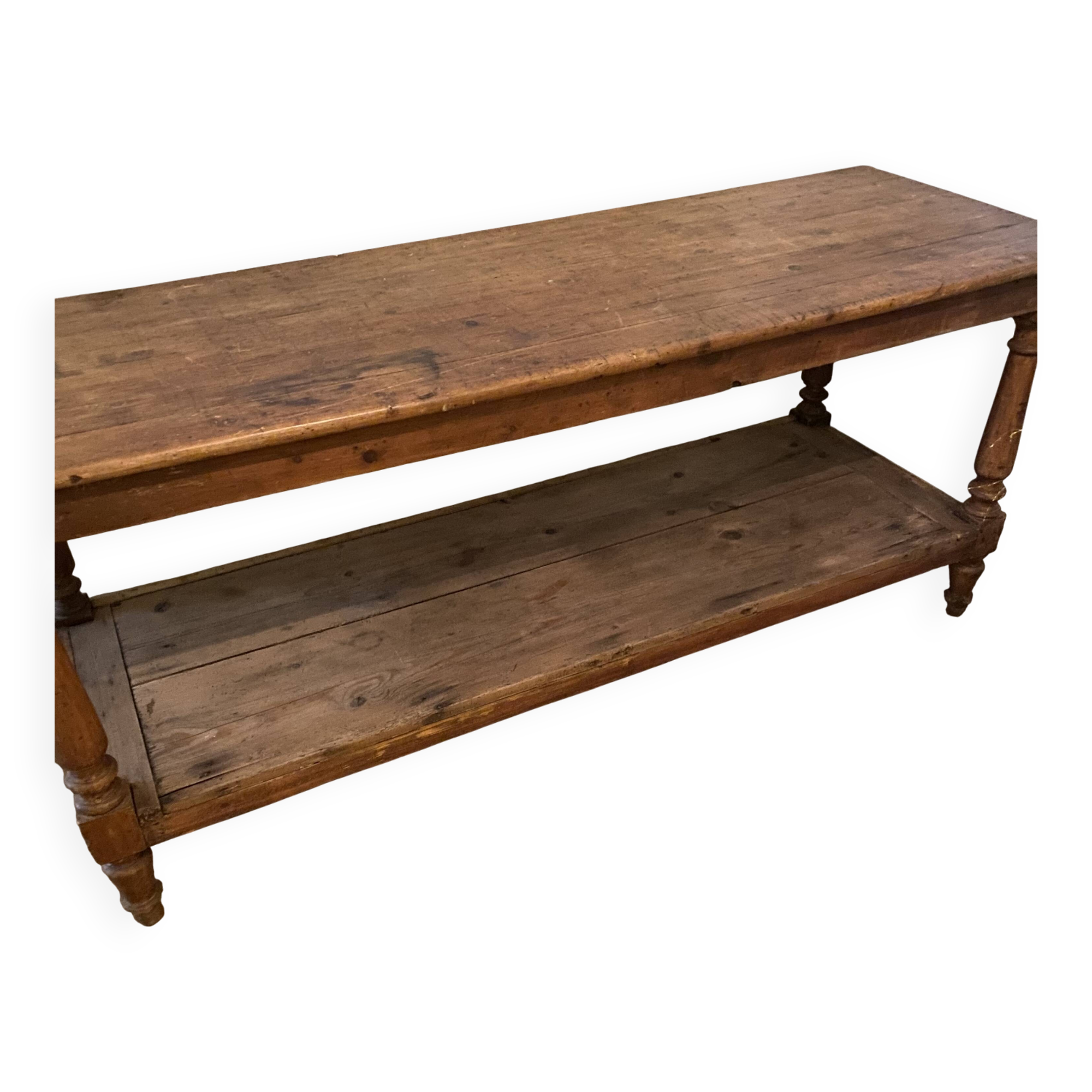 antique draper's table, country chic