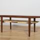 Mid-Century Rosewood & Rattan Coffee Table, 1960s