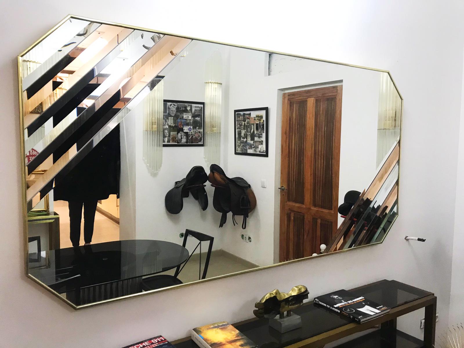 Mirror Italian two-tone exceptional 1970 200x100cm