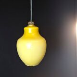 Yellow opaline pear hanging lamp