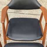 Pair of vintage Scandinavian teak chairs/armchairs - Kai Kristiansen style