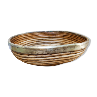 Cut, rattan basket and brass
