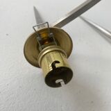 Old double wall lamp in vintage molded glass