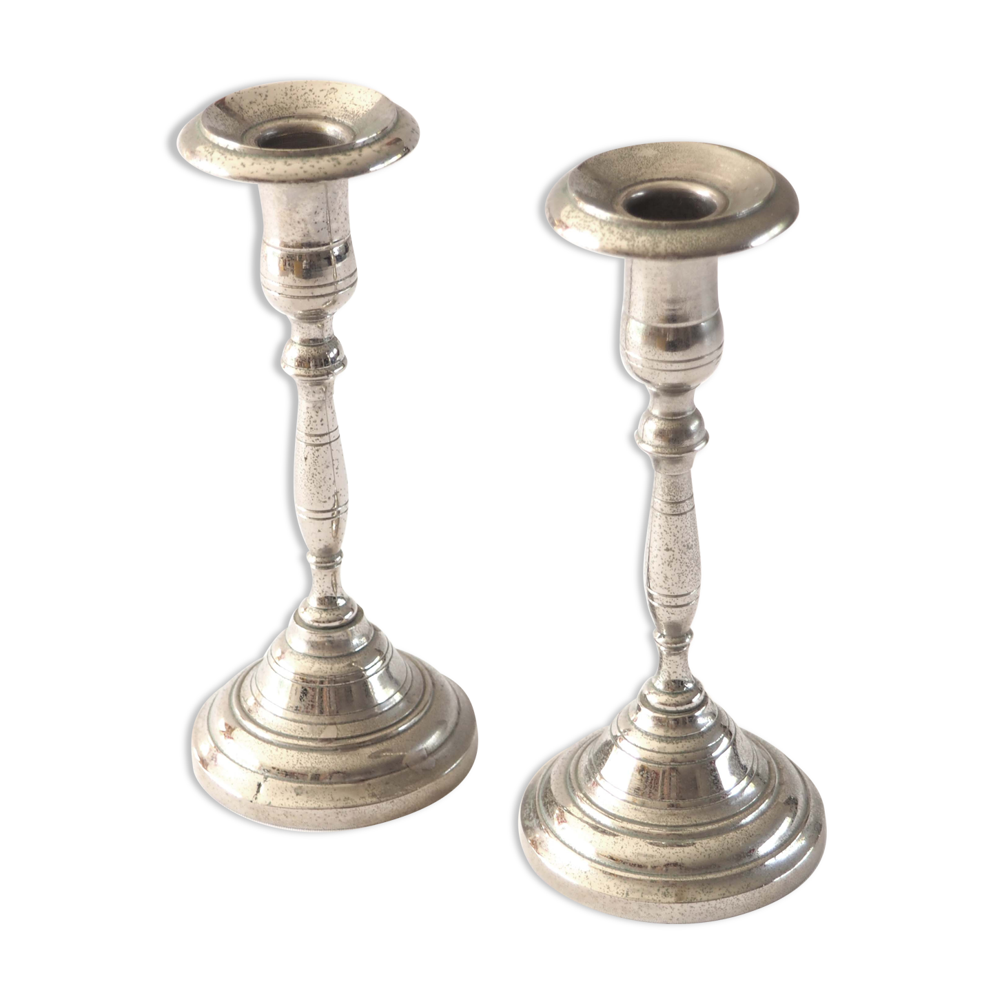 Pair of silver candle holders