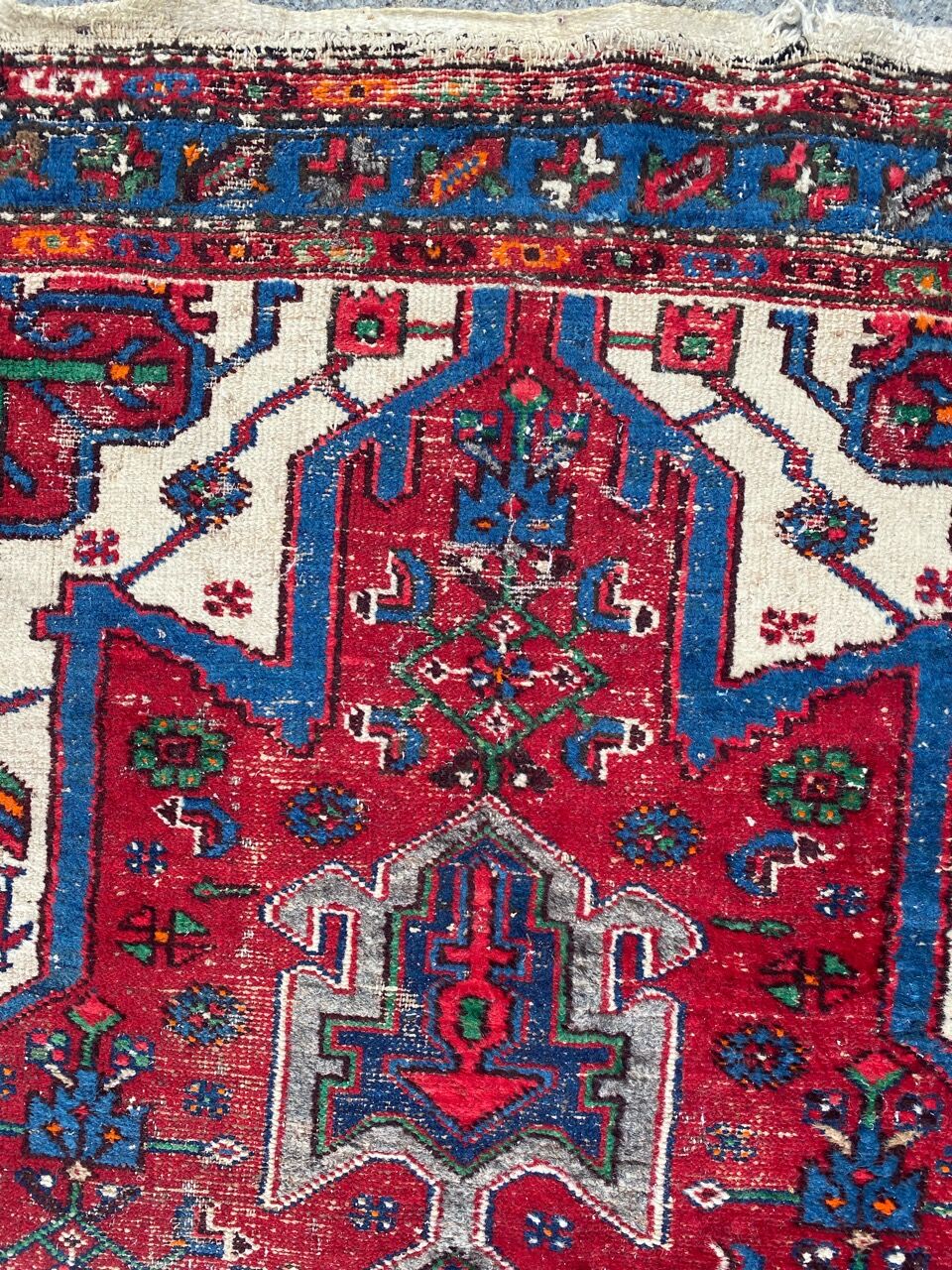 Ancient Persian carpet Hamadan handmade 108x192 cm