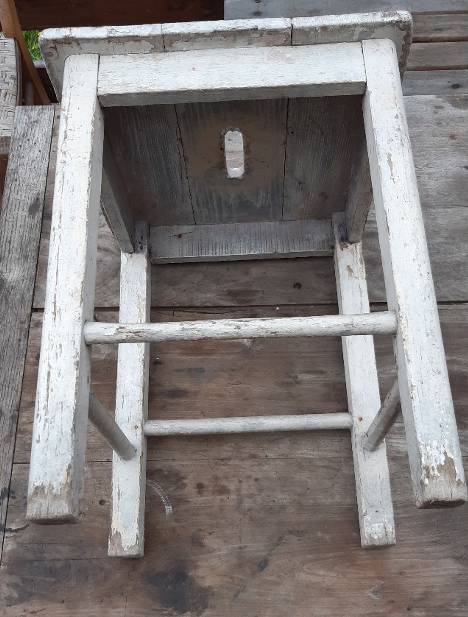 Patinated workshop stool 1930