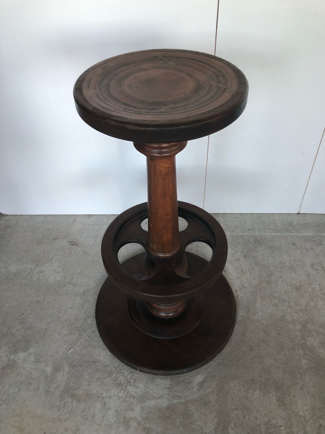 Vinatge solid wood bar top stool