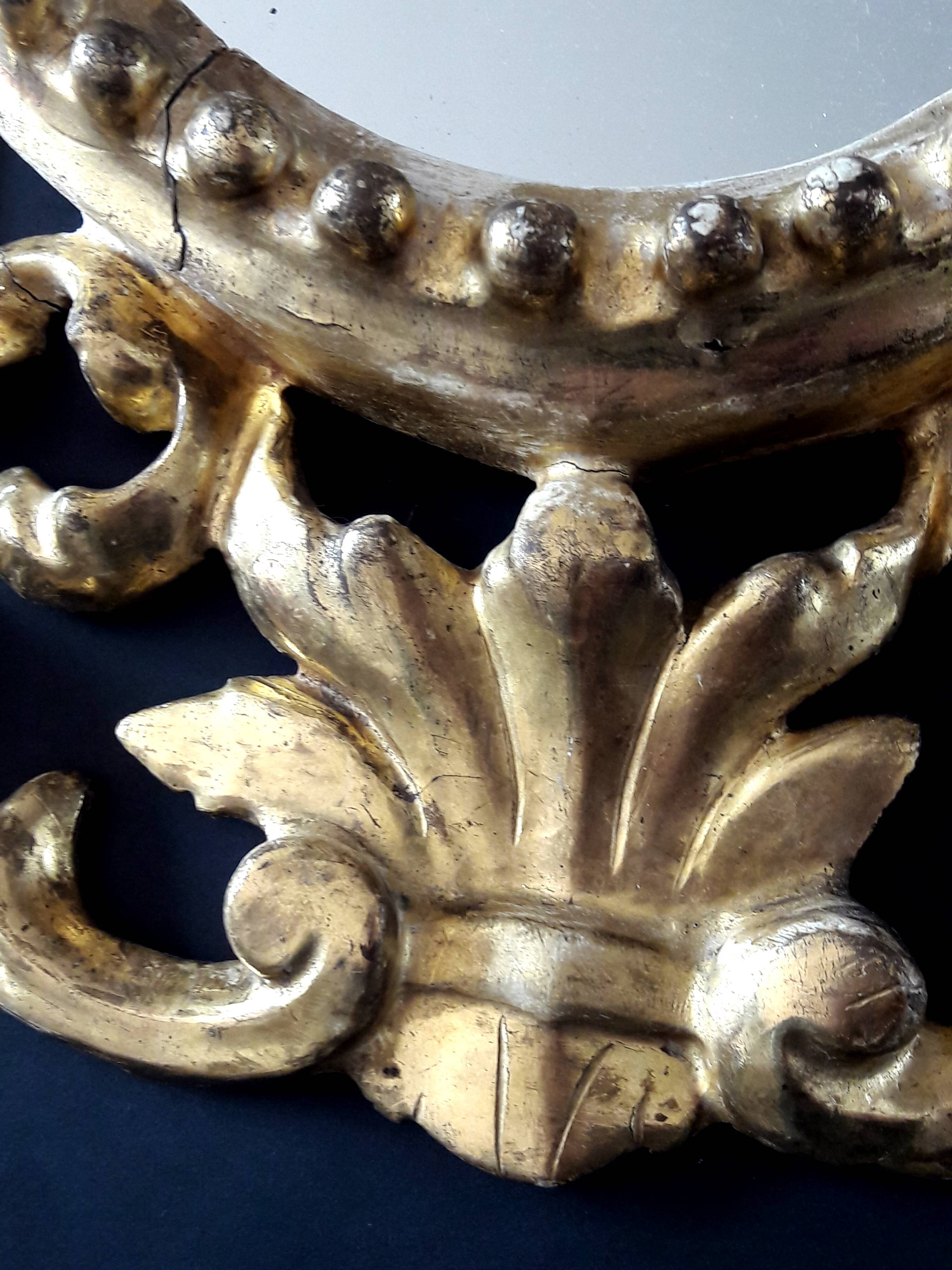 mirror gilded wood ItalyXVIII 33x45cm