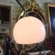 stainless steel and marble arc floor lamp