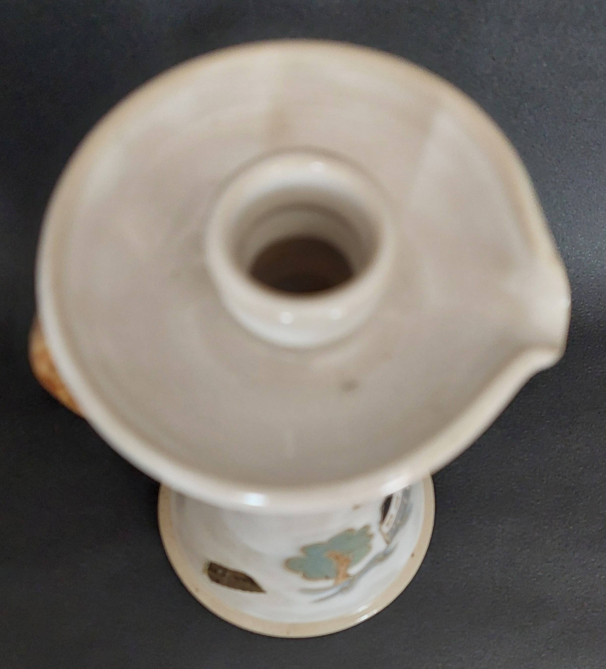 Bougeoir à main vintage poterie Lardinois