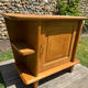 Small vintage solid light oak bar from the 1950s.