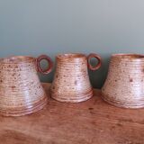 Puisaye stoneware mugs cups by Jean-Pierre Prud'homme