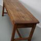 Antique elm 19th century french rustic farmhouse dining table