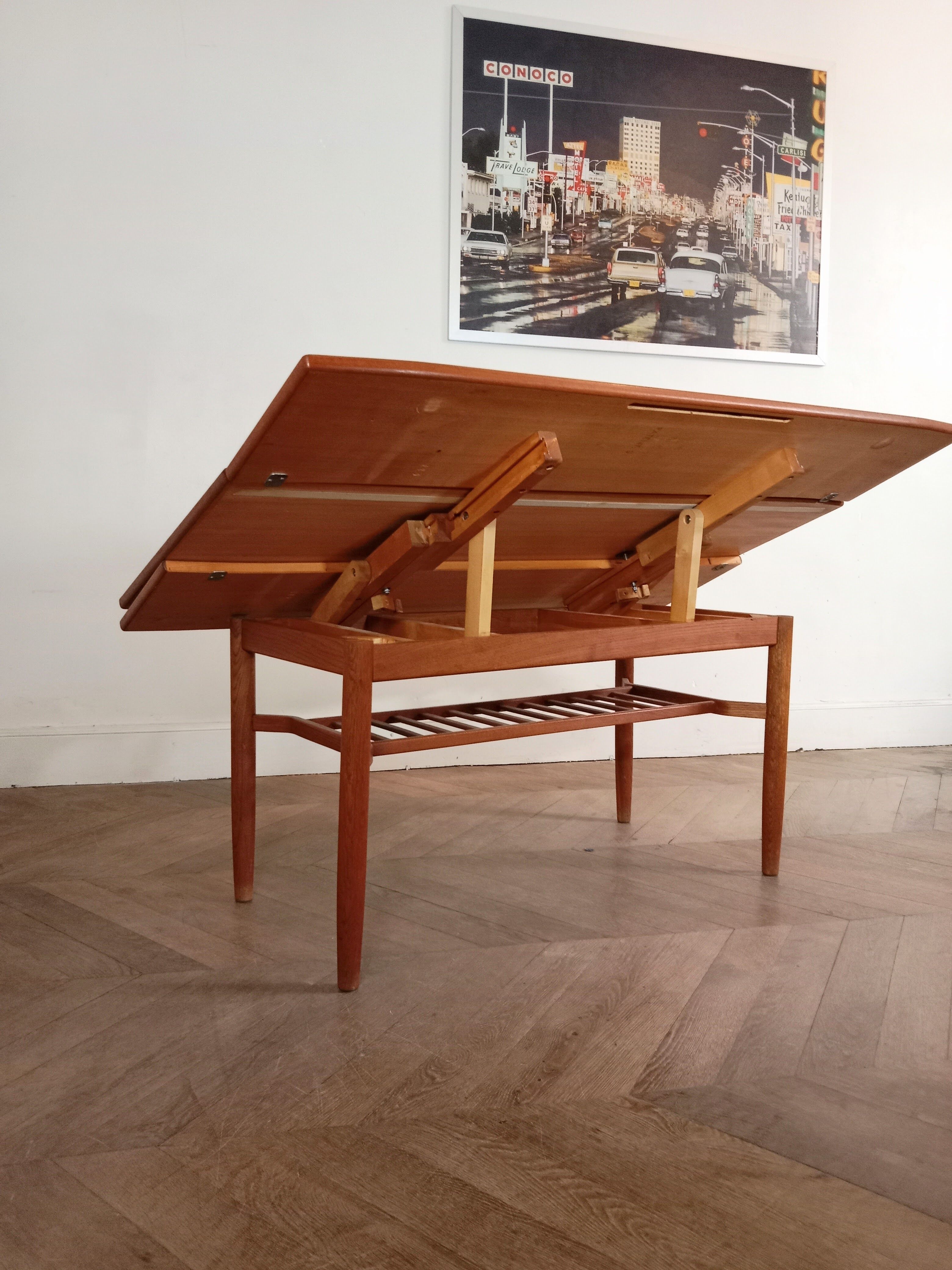 Coffee table with modular system by Folke Ohlsson