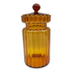 Large fluted blown glass jar