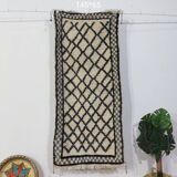 Handmade Berber wool mrirt rug 145 X 65 CM
